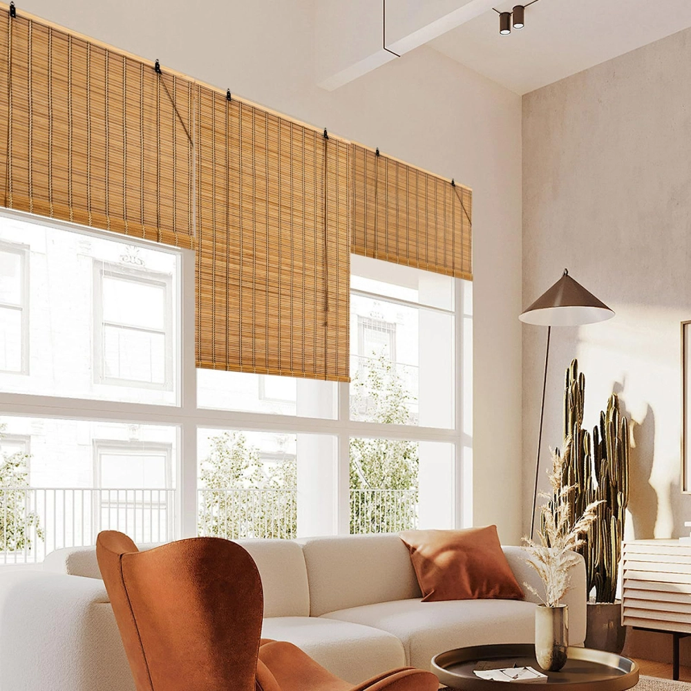 Beautiful bamboo chick blinds installation showcasing natural texture and warmth